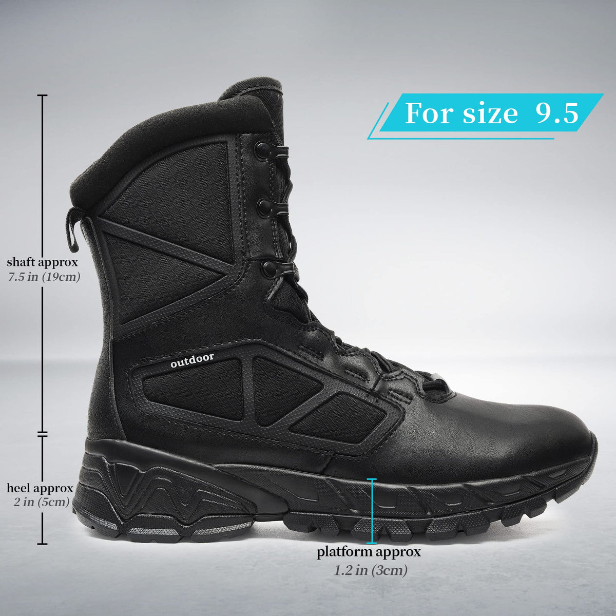Lightweight Side Zipper Tactical Work Boots M63638