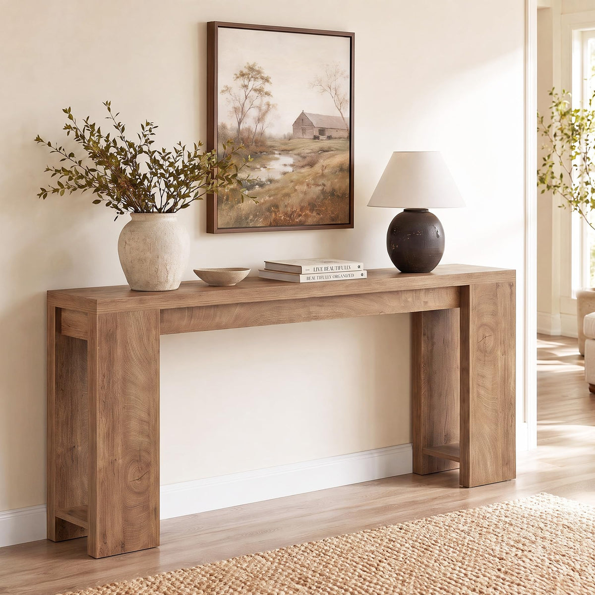 70.9-Inch Light Brown Console Table D502826