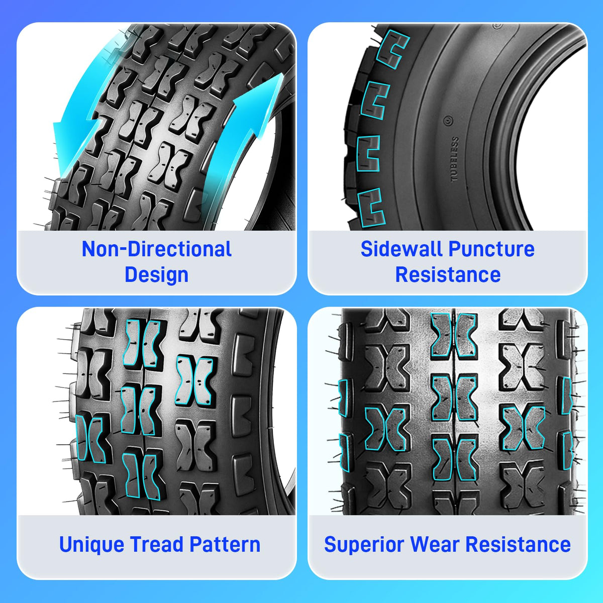 19x7-8 ATV UTV Tires Set of 2 K131579