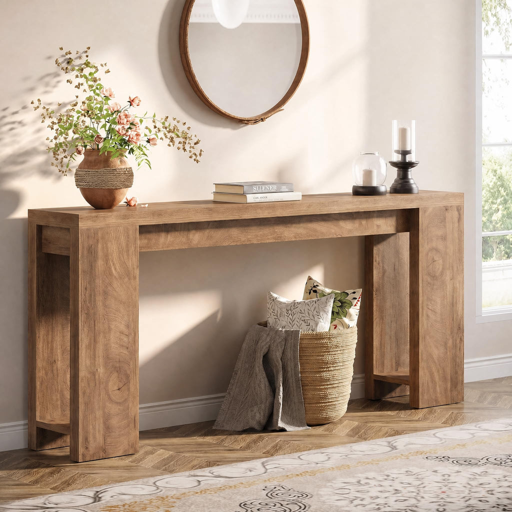 70.9-Inch Light Brown Console Table D502826