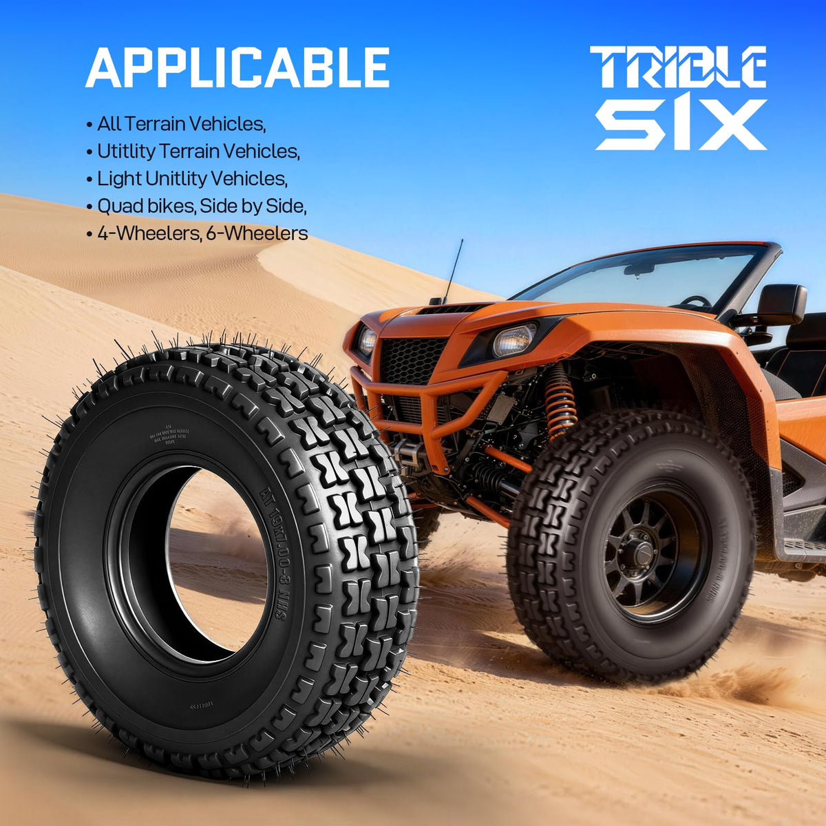 19x7-8 ATV UTV Tires Set of 2 K131579