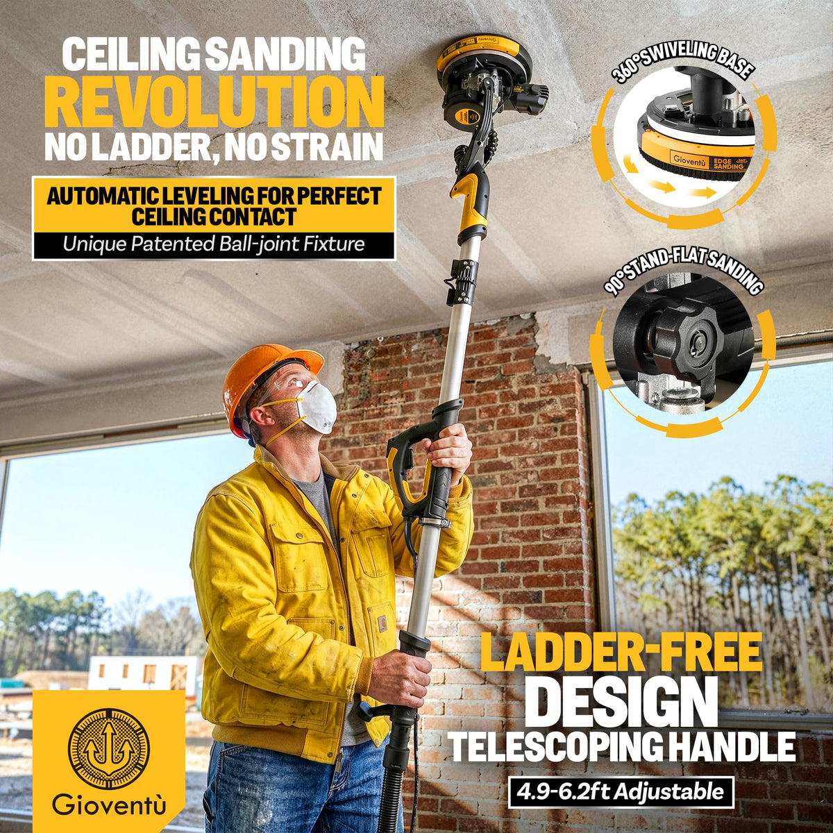 Electric Drywall Sander with Vacuum R888598