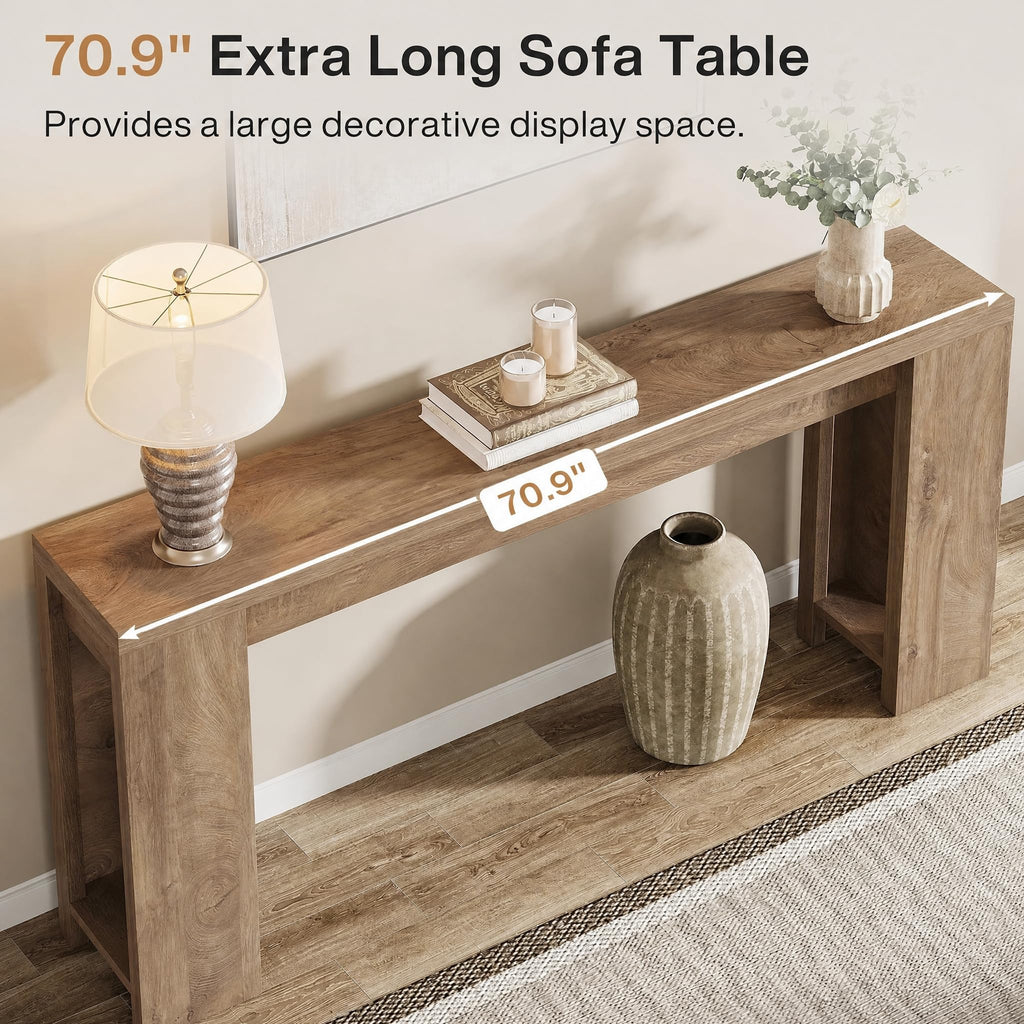 70.9-Inch Light Brown Console Table D502826