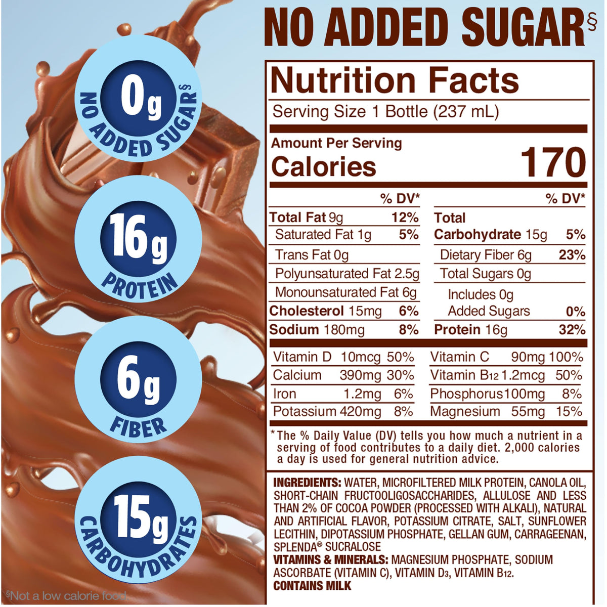 Milk Chocolate Nutrition Shakes 12 Pack C131188