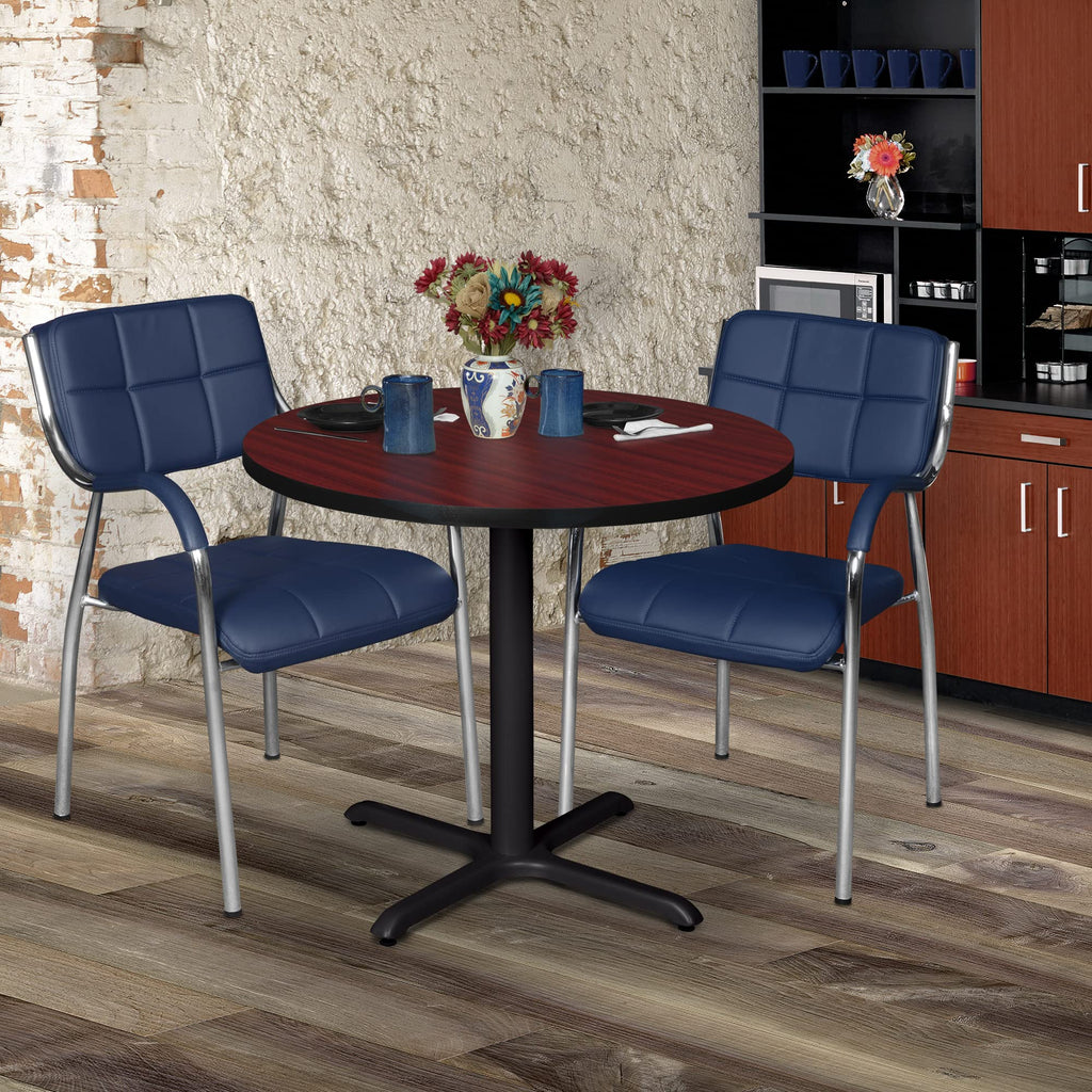 30" Round Breakroom Table Mahogany J45730
