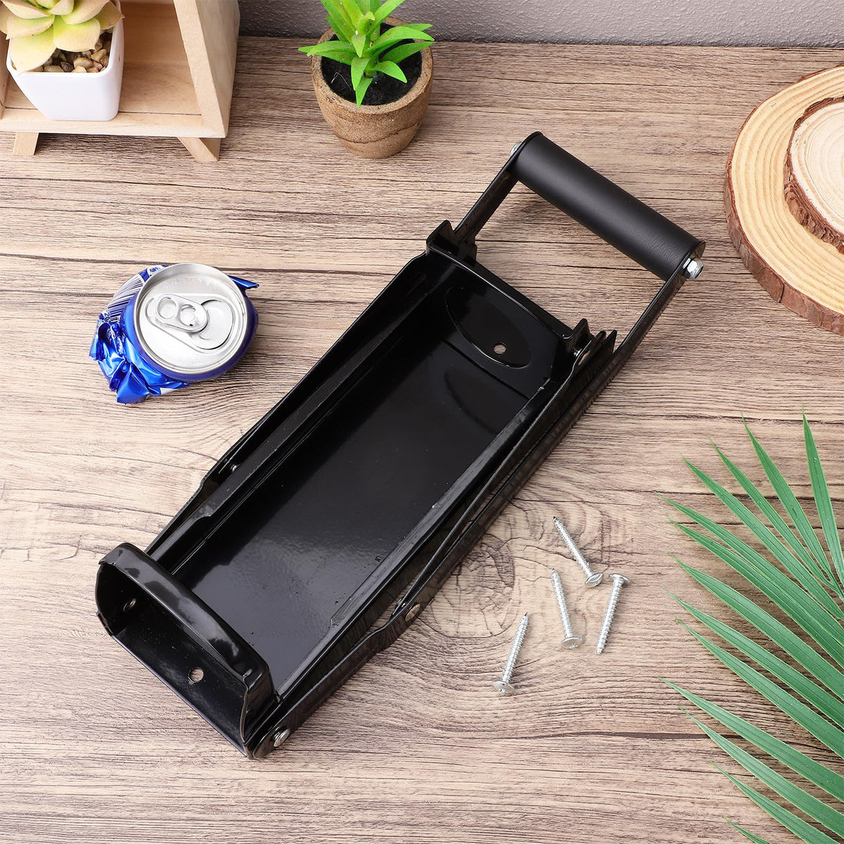 Stainless Steel Black Can Crusher M8876